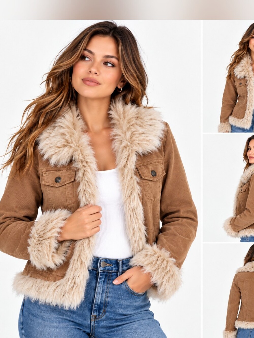 BB Dakota Y2K Faux Fur Penny Lane Jacket M